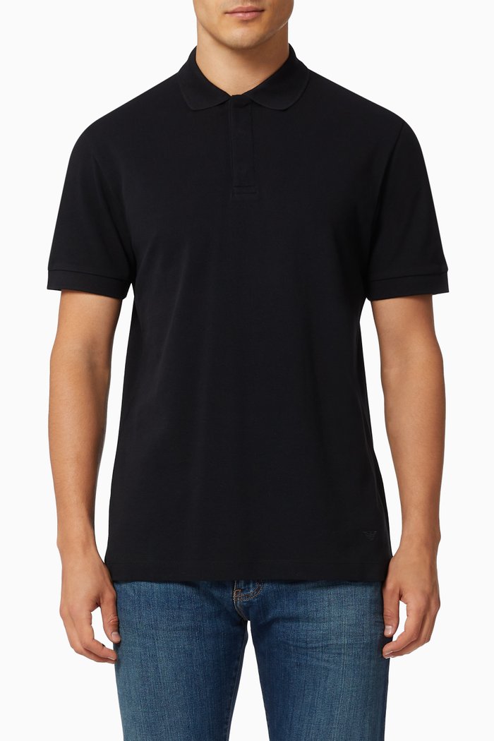 

Surreal Capsule Collection Polo Shirt in Cotton, Black