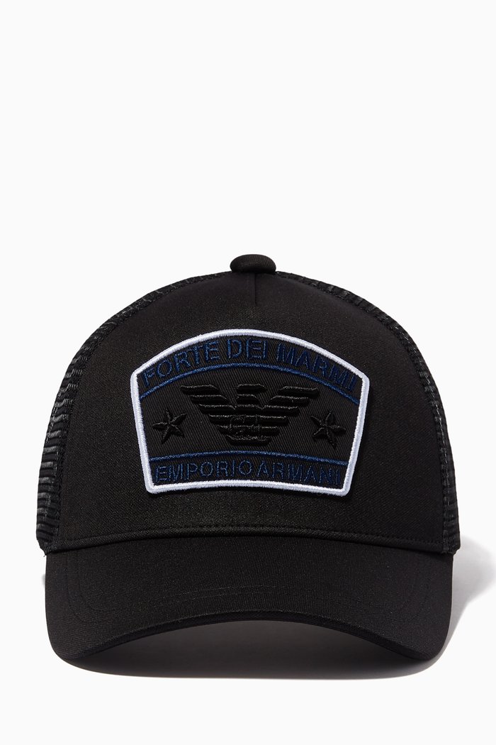

EA City Capsule Collection Baseball Hat in Cotton & Mesh, Black
