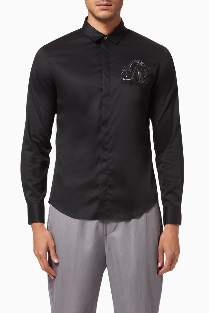 Surreal Capsule Collection Shirt in Cotton, Black