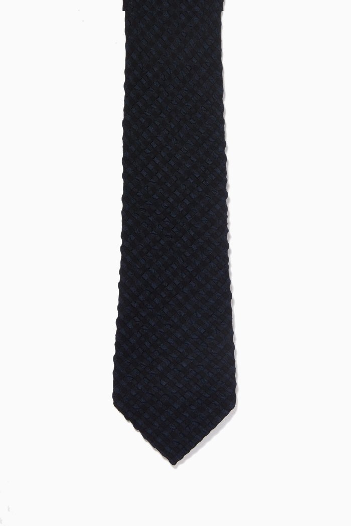 

Checked Tie in Jacquard, Blue