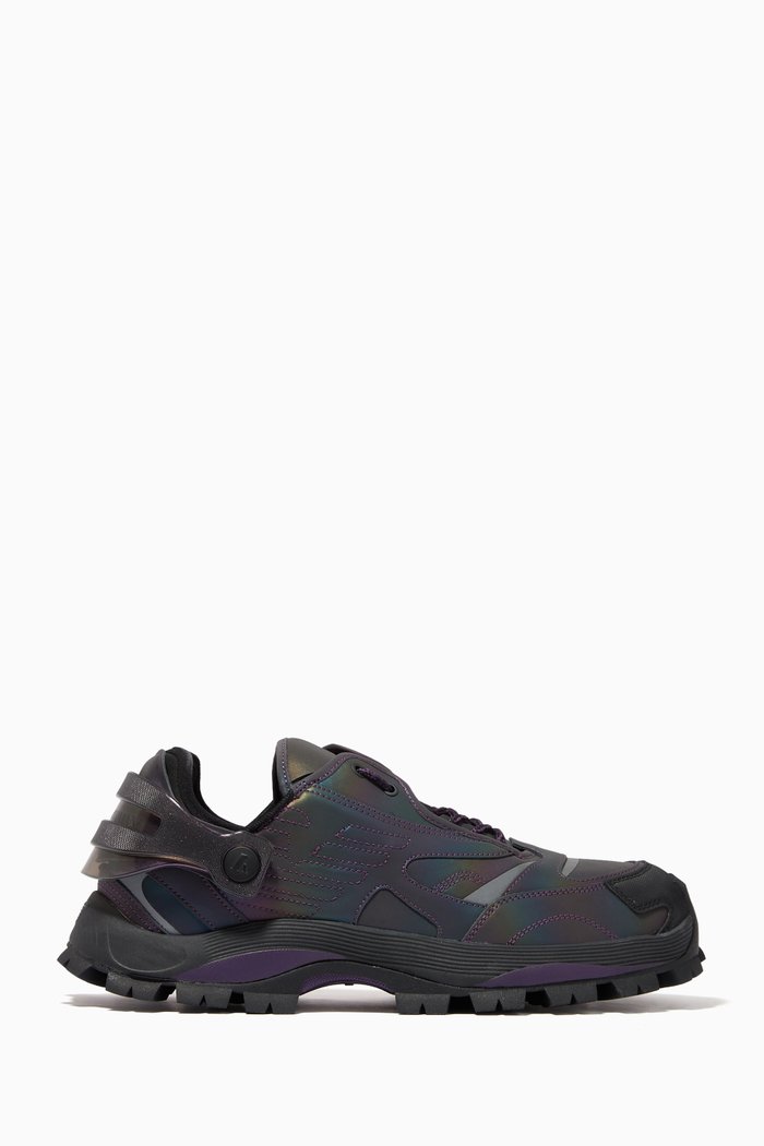 

Reflex Iridescent Reactive Sneakers in Nylon, Black