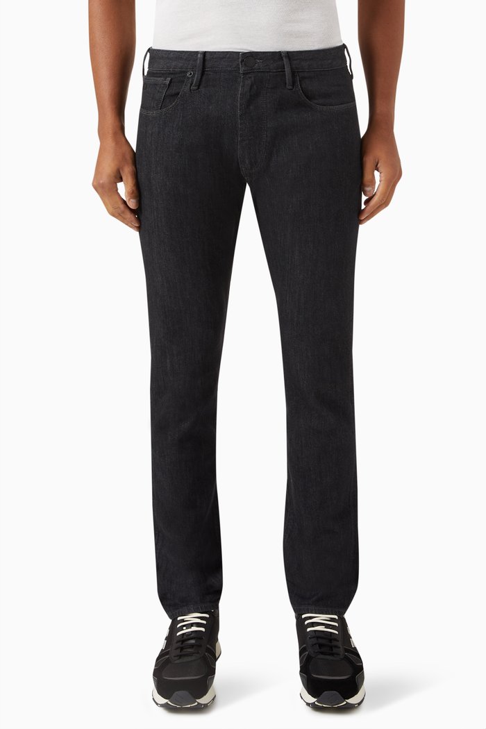 

Slim-fit Jeans in Denim, Black