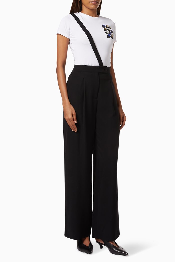 

Straight Leg Pants in Techno Cady, Black