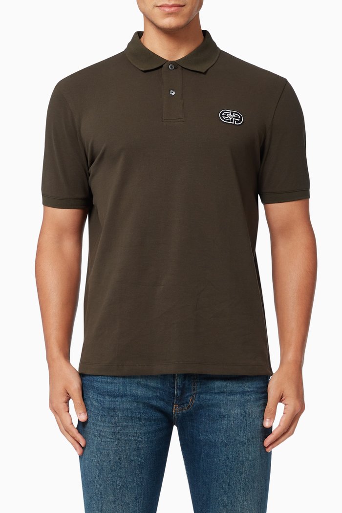 

R-EAcreate Capsule Polo Shirt in Cotton, Green