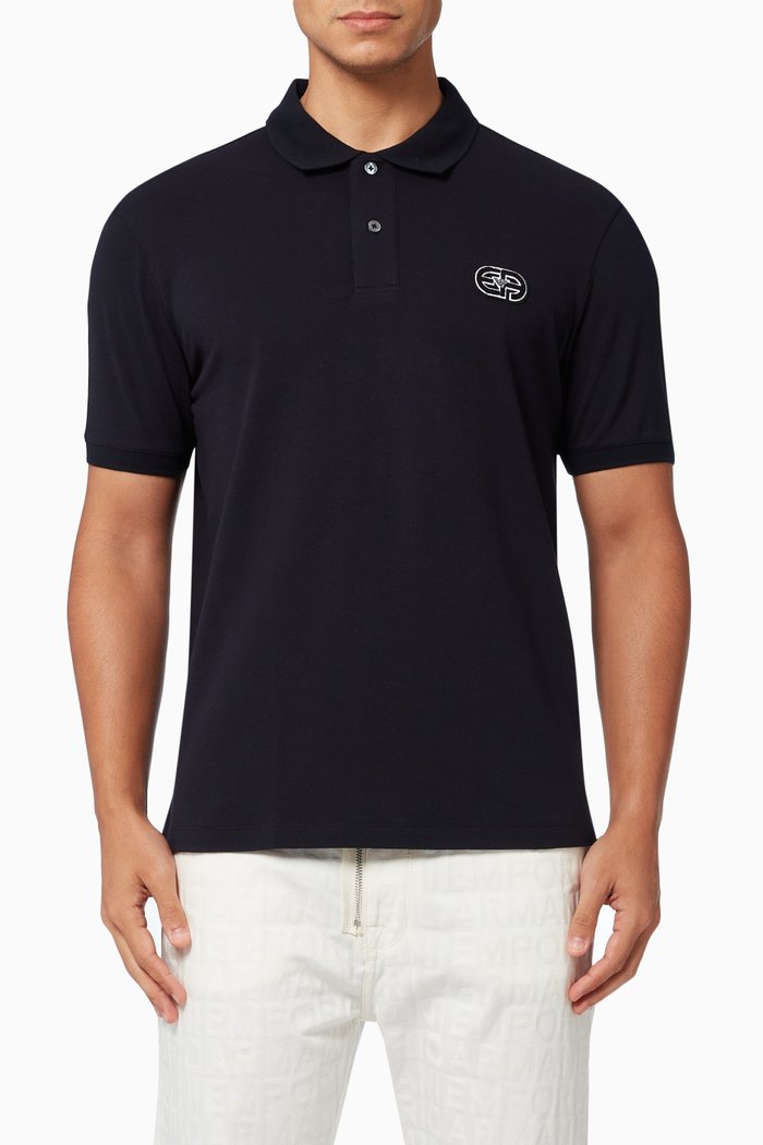 

R-EAcreate Capsule Polo Shirt in Cotton, Blue