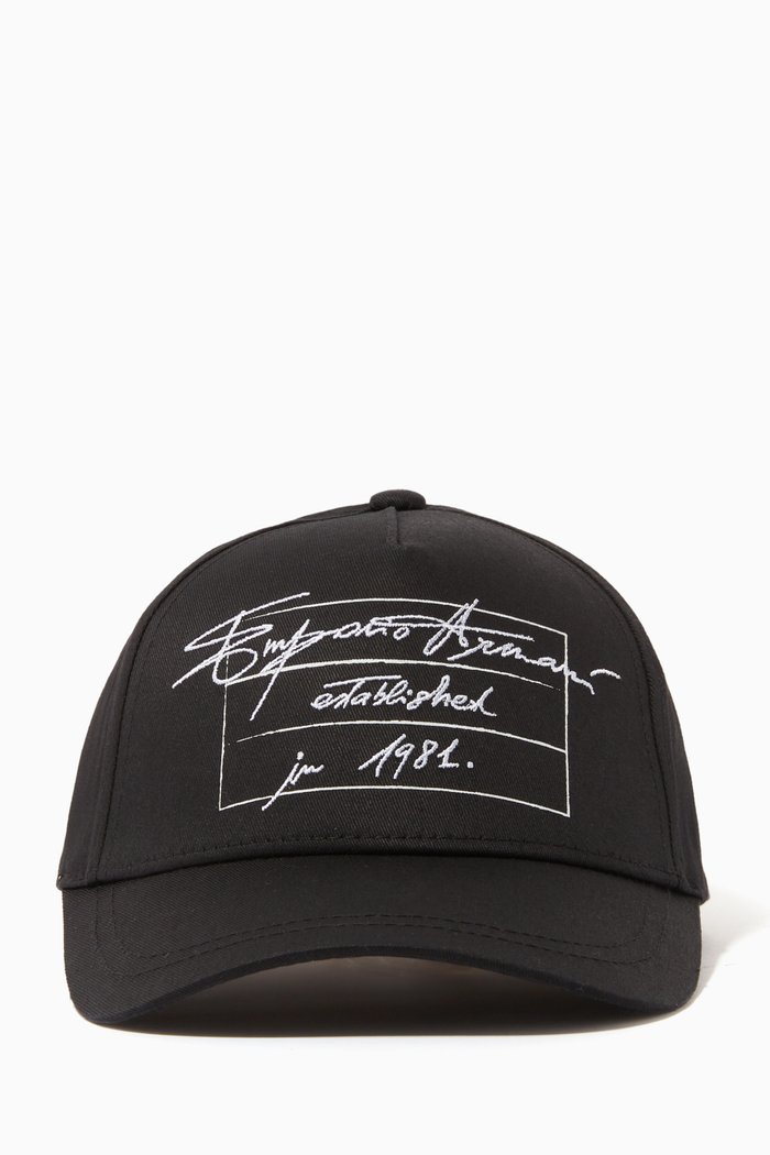 

EA Signature Embroidered Baseball Hat in Twill, Black