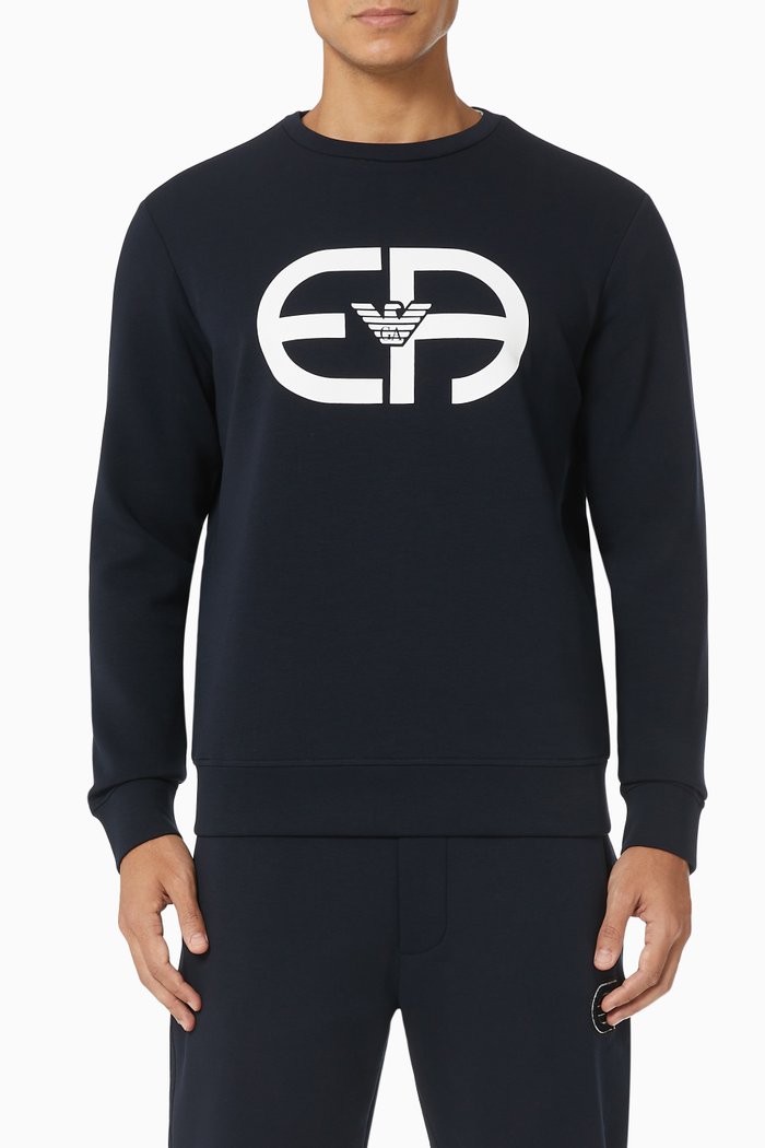 

R-EAcreate Sweatshirt in Double Jersey, Blue