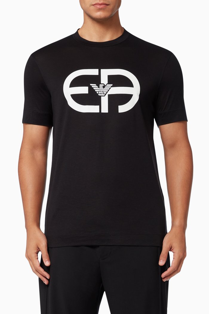 

R-EAcreate Macro Logo T-shirt in Jersey, Black