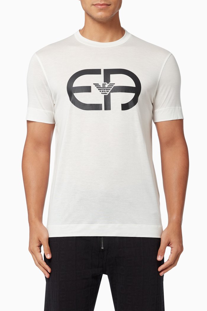 

R-EAcreate Macro Logo T-shirt in Jersey, White