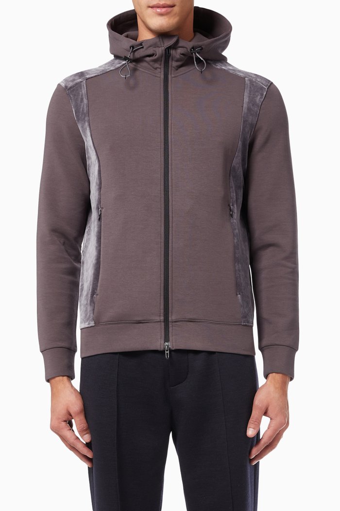 

EA Travel Capsule Hoodie in Double Jersey, Grey