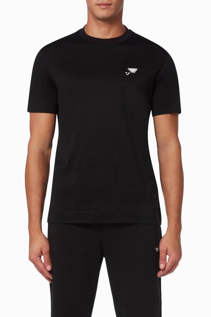 

EA Emoji Capsule Collection T-shirt in Cotton Jersey, Black