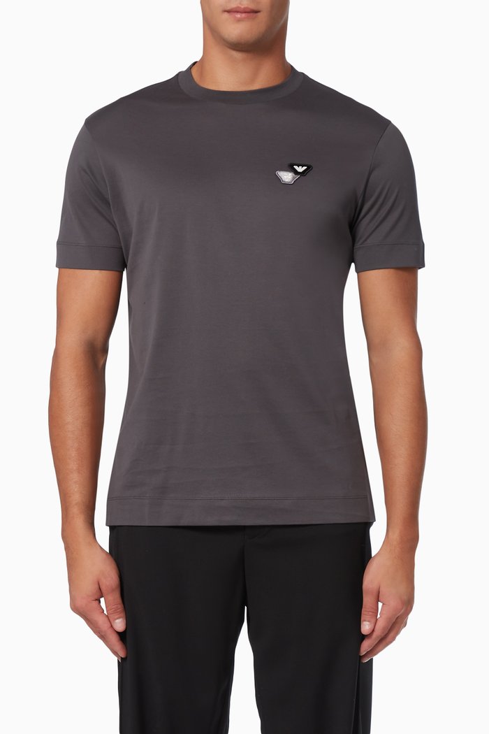 EA Emoji Capsule Collection T-shirt in Cotton Jersey, Grey