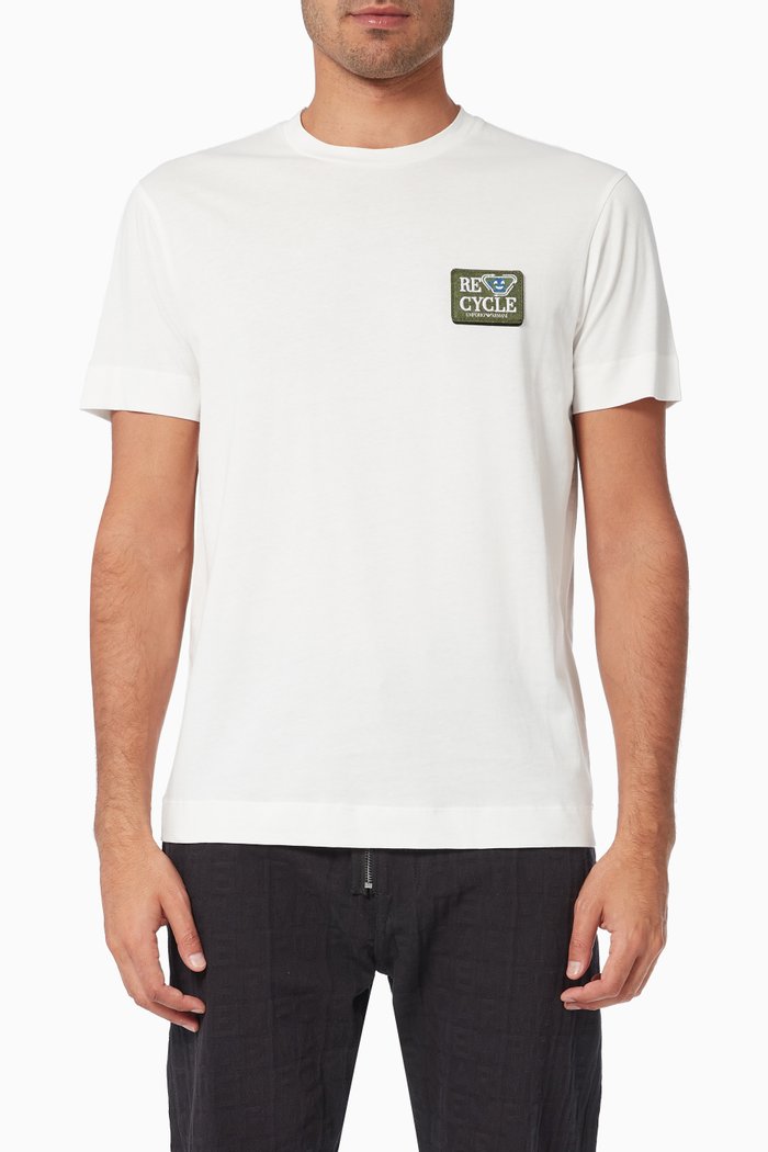 

Recycle Emoji T-shirt in Cotton Jersey, White