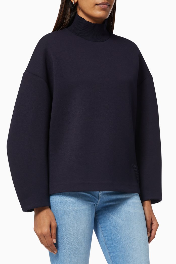 

EA Eagle Oversized Sweatshirt in Scuba Jersey, Blue
