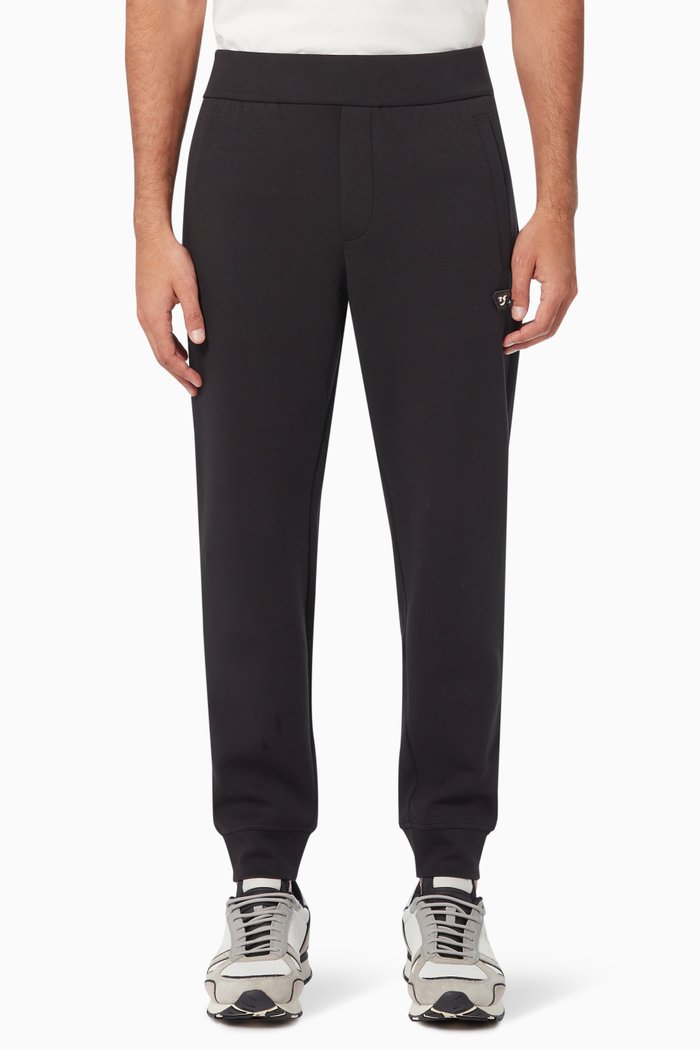 

Joggers with Monochromatic Emoji Patch, Black