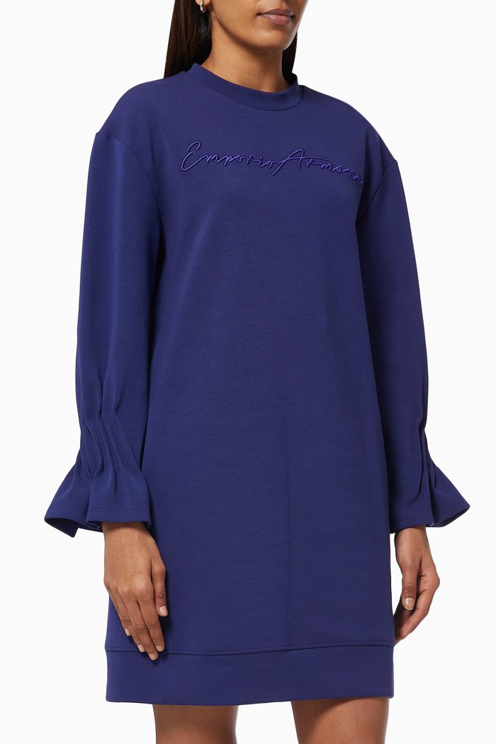 

EA Signature Short Dress in Jersey, Blue