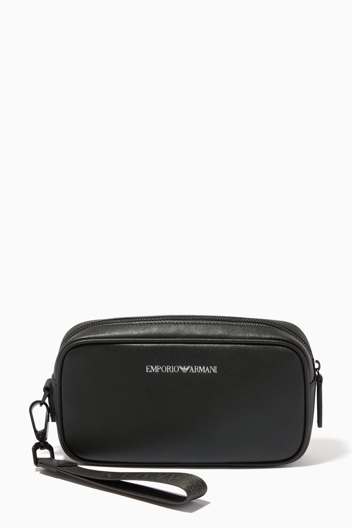 

EA Essential Travel Bag in Saffiano Leather, Green