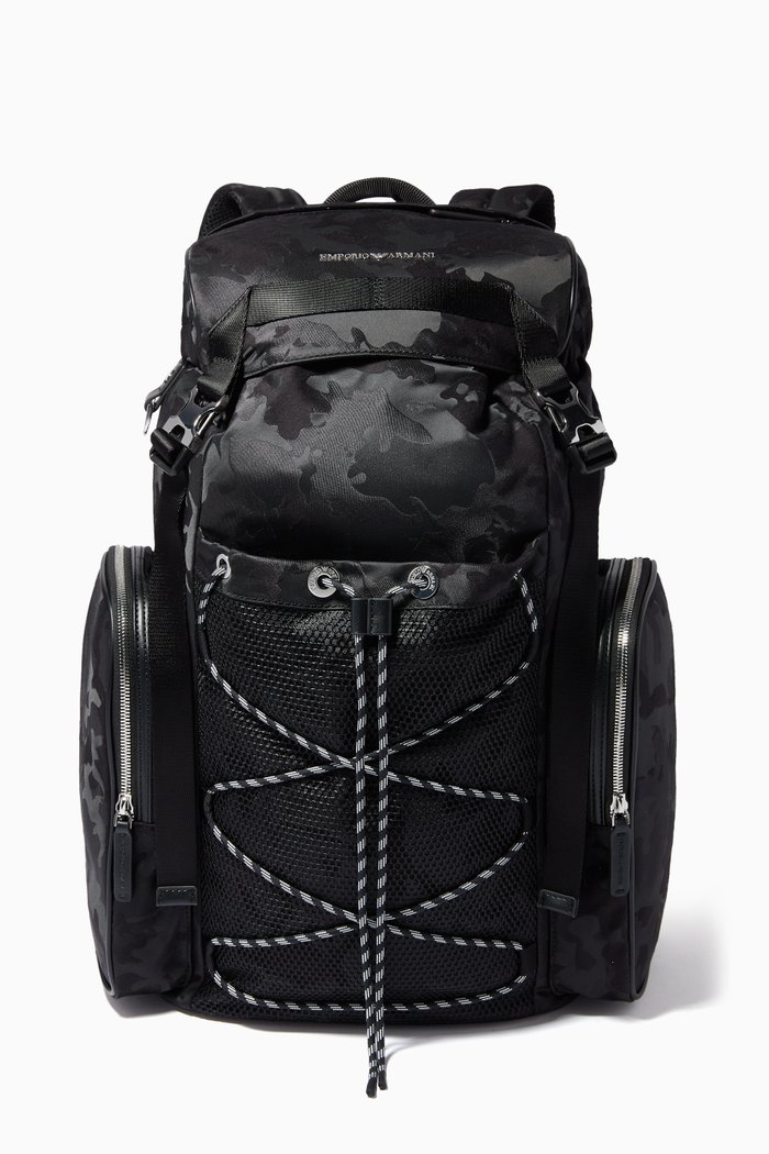

EA Camo Backpack in Nylon Jacquard, Black