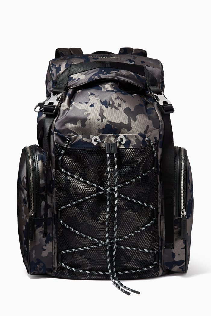 

EA Camo Backpack in Nylon Jacquard, Blue