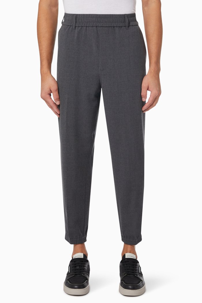 

Tapered Trousers in Wool, Grey