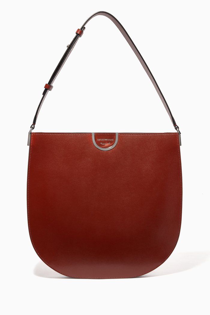 

Lisa Large Hobo Bag in Palmellato Leather, Brown