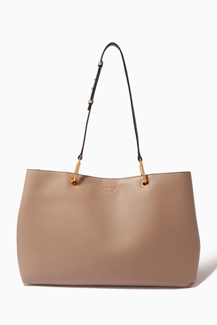 

My EA XL Tote Bag in Eco Leather, Neutral