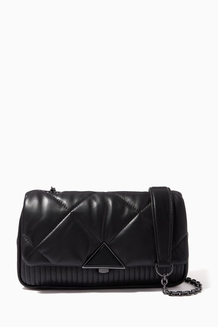 

Noelle Small Crossbody Bag in Quilted Leather, Black