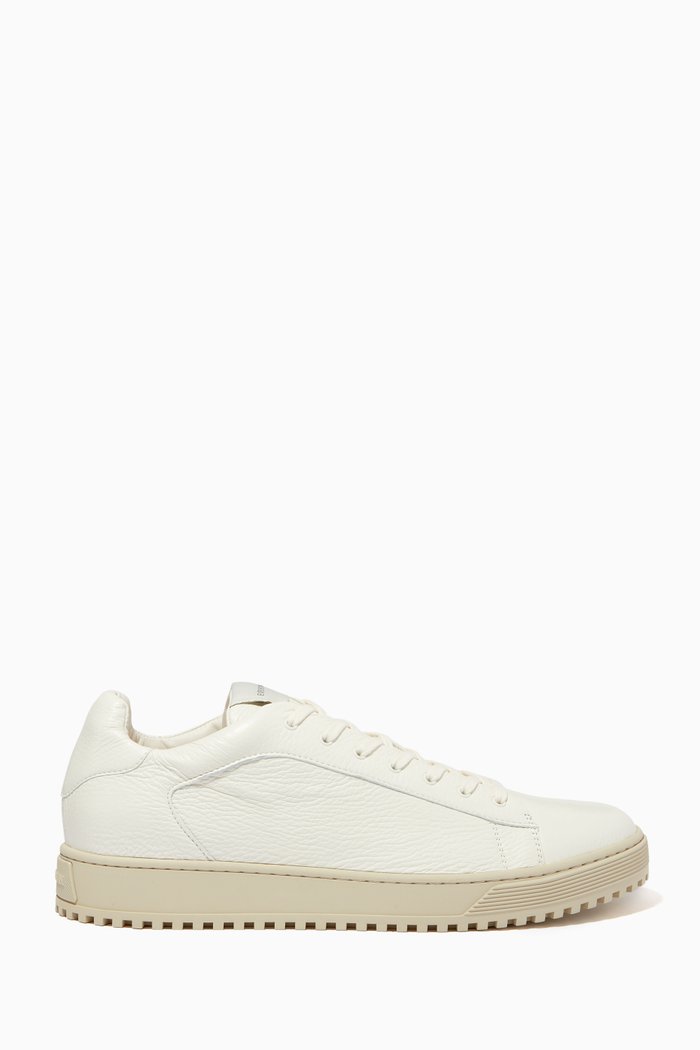 

EA Glove Sneakers in Deerskin Leather, White