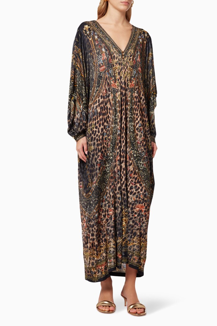 

Abingdon Palace Waterfall Sleeve Dress, Brown