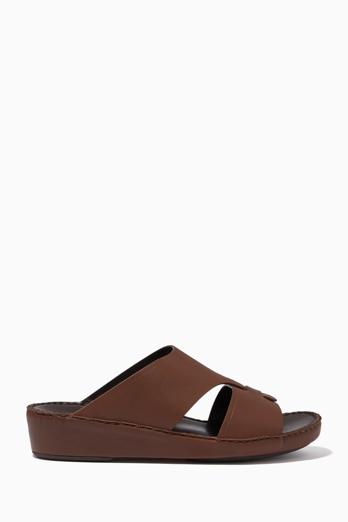 

Sandals in Leather, Brown