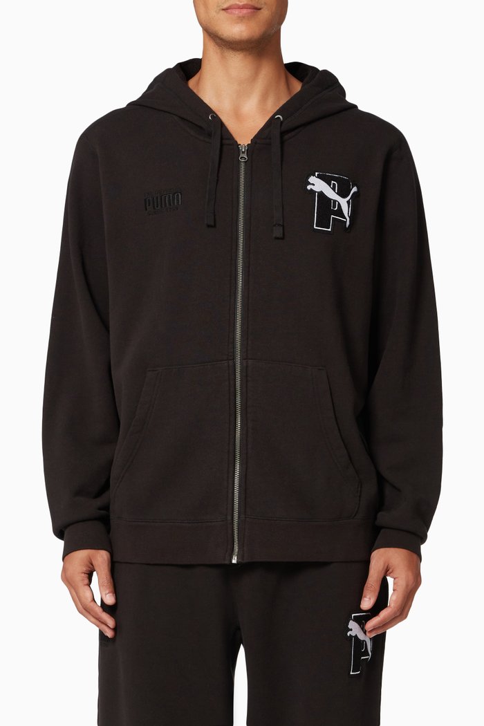 

PUMA x PUMA Hoodie in French Terry, Black