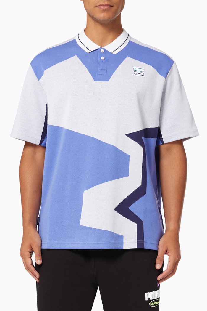

x Butter Goods Polo Shirt in Cotton Piqué, Multicolour