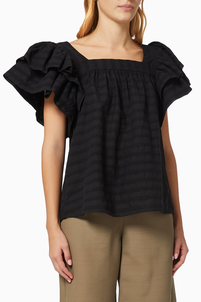 

Emmie Top in Lace Cotton, Black