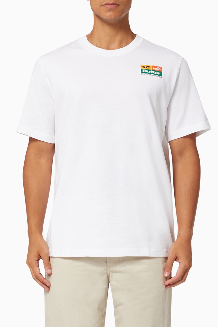 

x Butter Goods T-shirt in Cotton Jersey, White