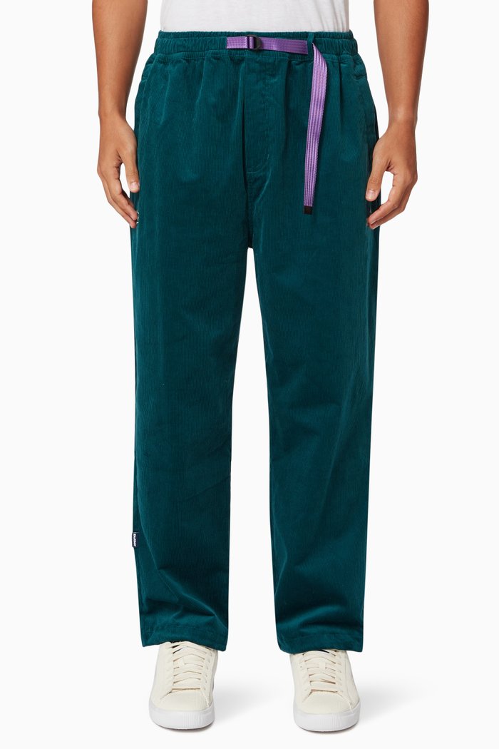 

x BUTTER GOODS Track Pants in Recycled Corduroy, Green