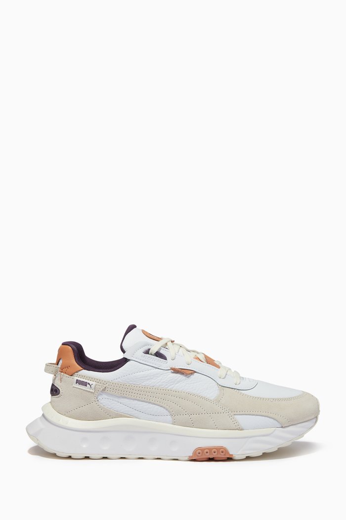 

Wild Rider Sneakers in Mixed Leather, Neutral