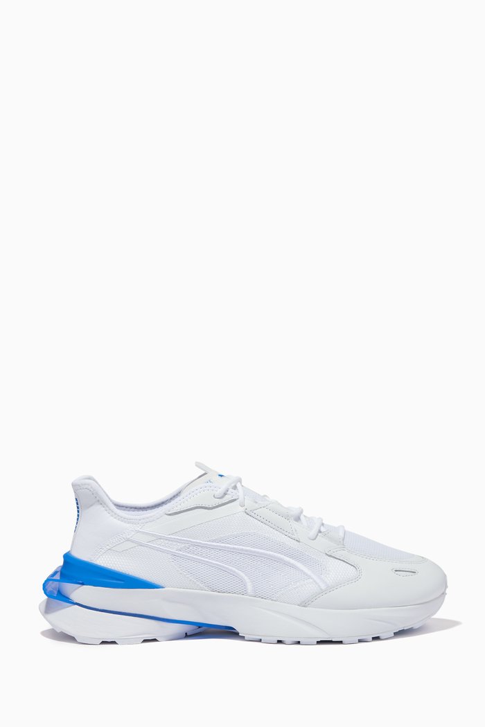 

Pwrframe OP-1 Equinox Sneakers in Mesh & Leather, White