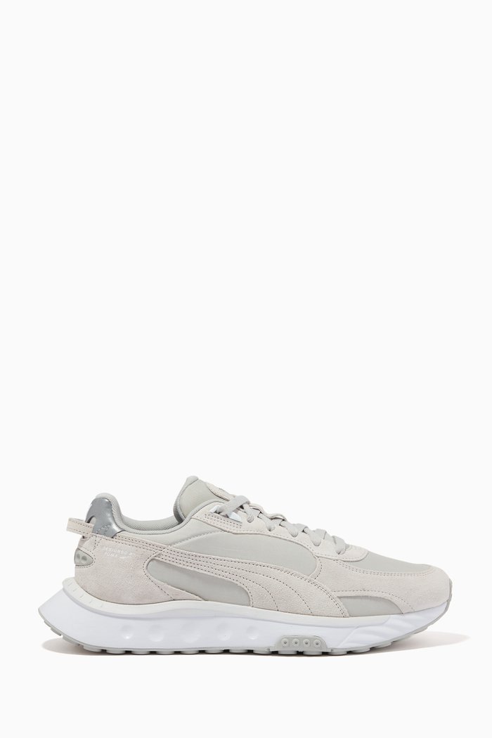 

Wild Rider Pickup Sneakers in Suede & Textile, Grey