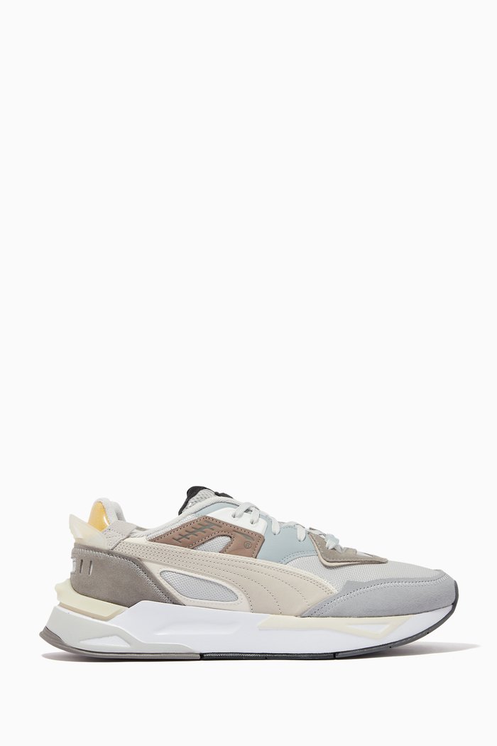 

Mirage Sport Sneakers in Mesh & Suede, Grey