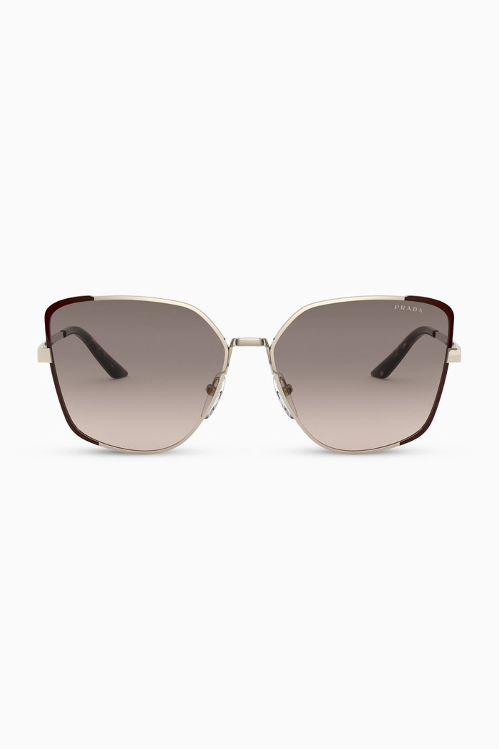 

Cat-Eye Sunglasses in Metal, Brown
