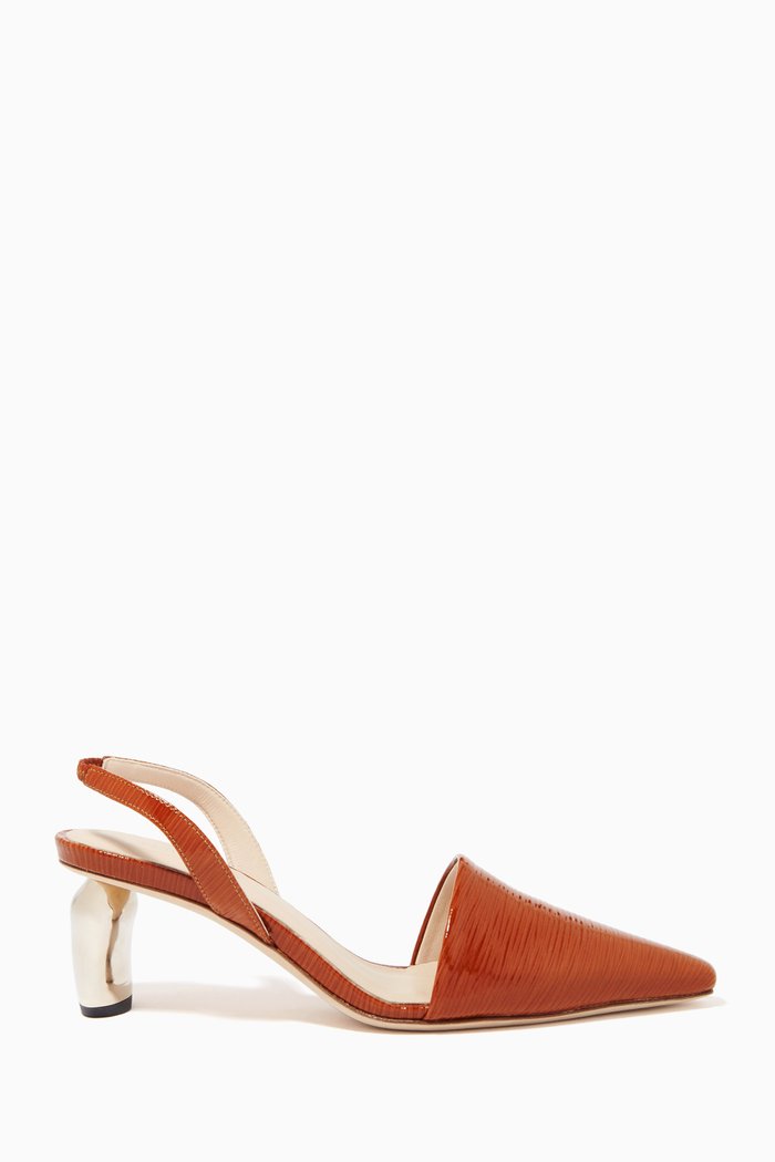 

Conie Slingback Pumps in Suede, Brown