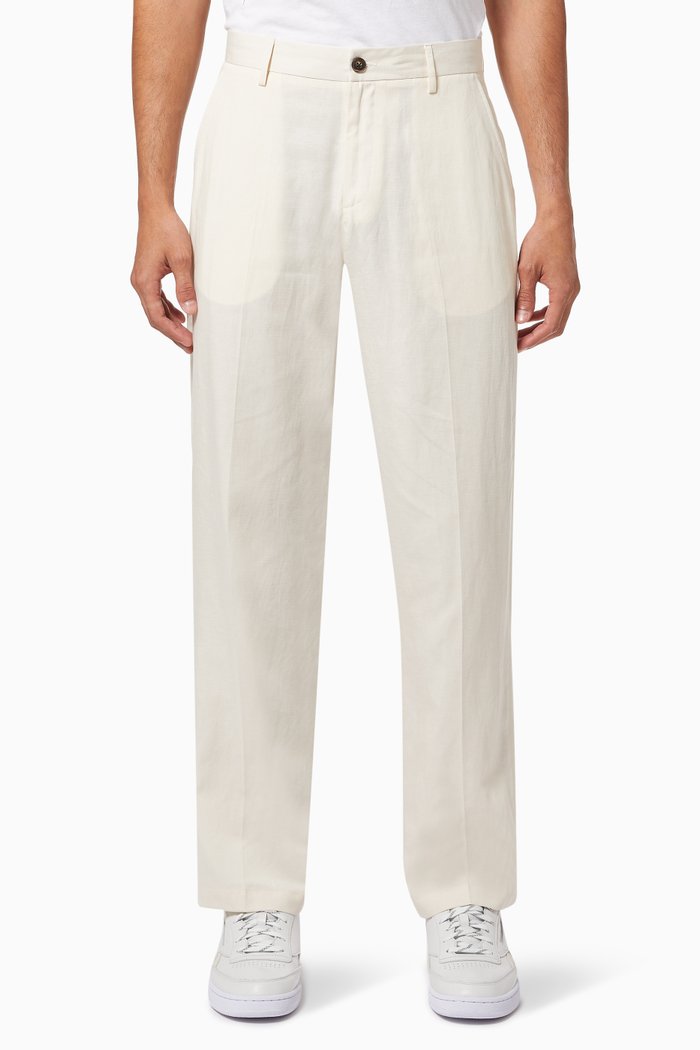 

Paul Pants in Linen Tencel Cotton Blend, Neutral