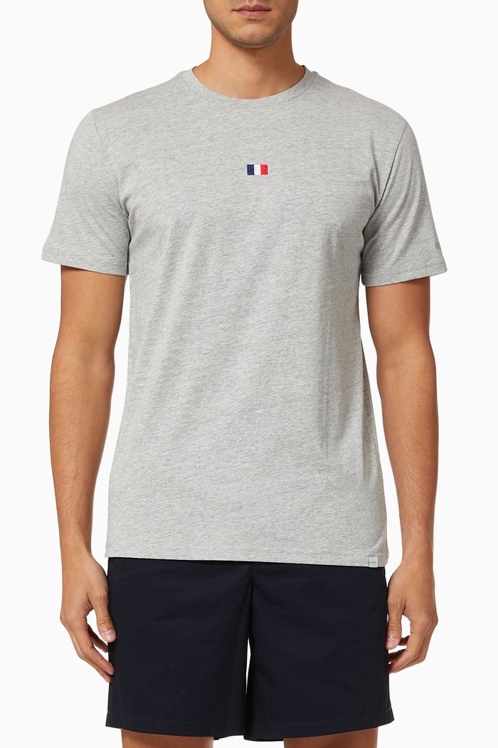 

Flag T-shirt in Cotton, Grey
