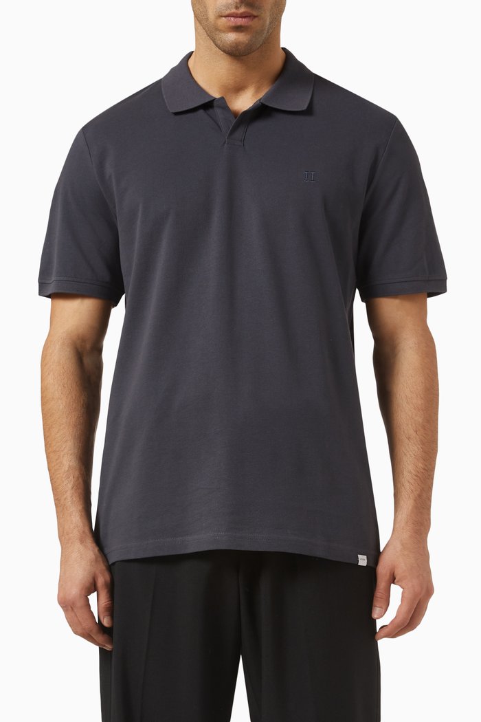 

Logo Polo in Cotton Piqué, Blue
