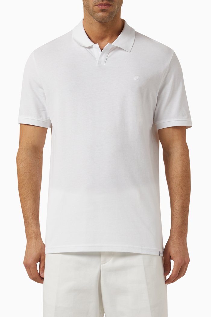 

Logo Polo in Cotton Piqué, White