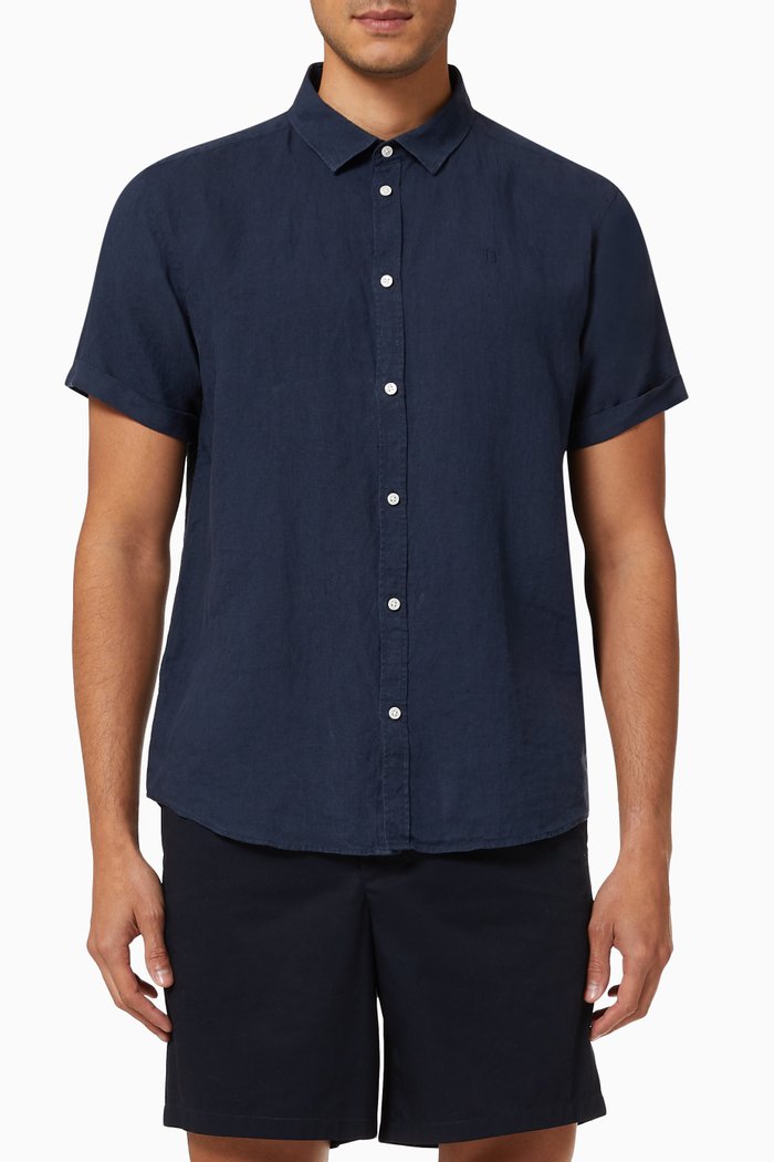 

Lando Shirt in Linen, Blue