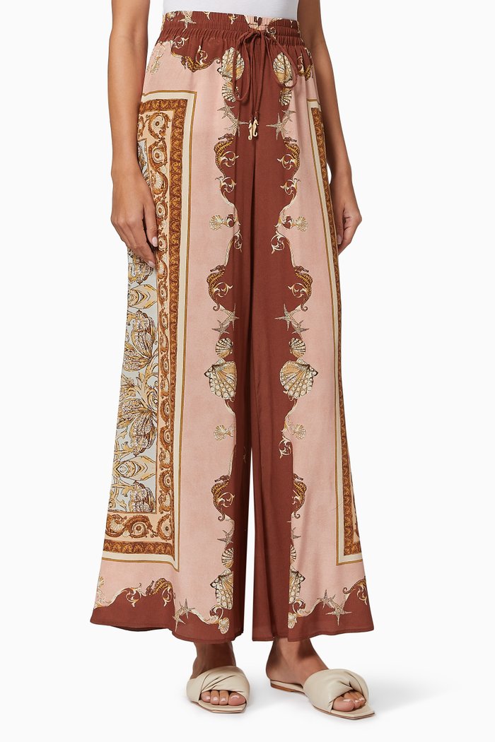 

Ursula Pant in Silk, Brown