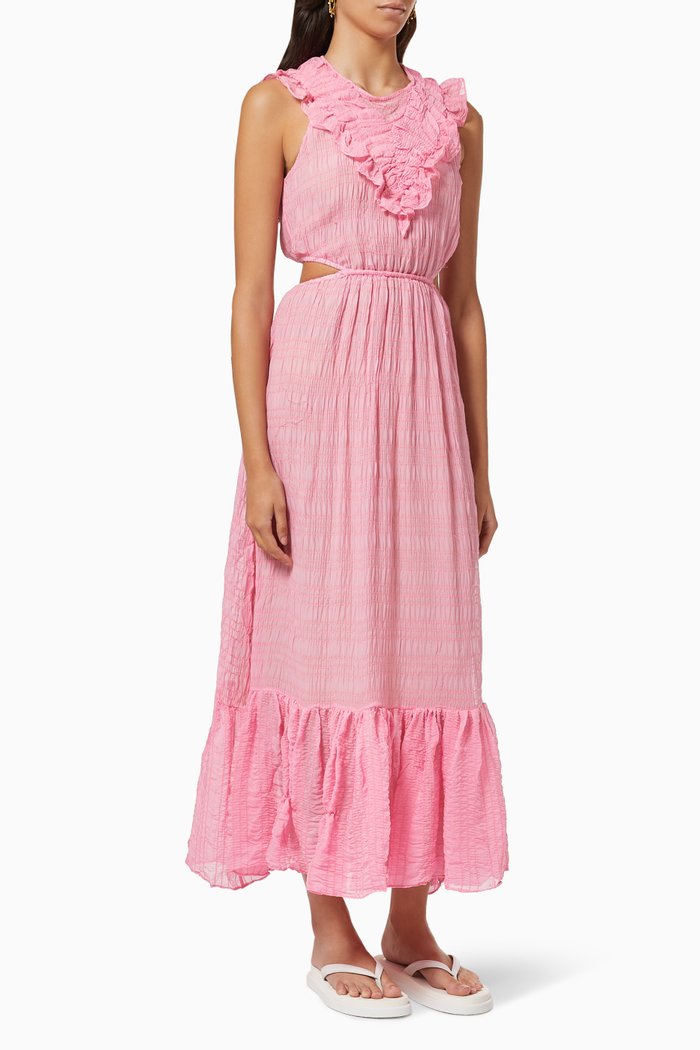 

Antonella Cut Out Dress in Silk, Pink