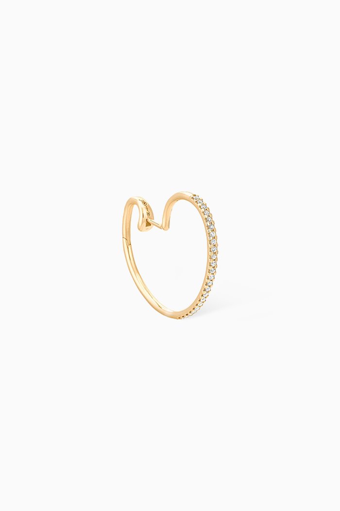 

Cloud Medium Single Earring with Diamonds in 18kt Yellow Gold