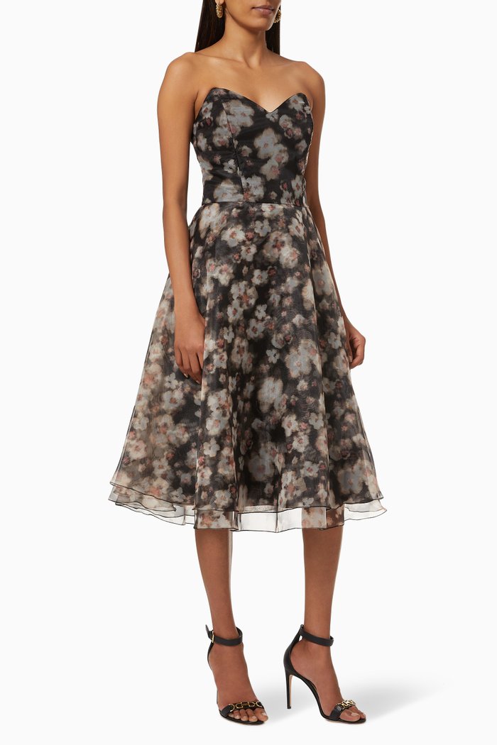 

Watercolour Organza Dress, Black